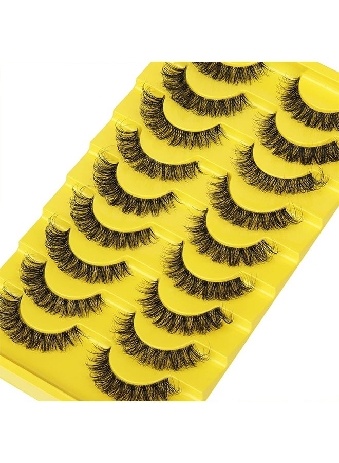 رموش صناعية روسية على شكل شريط، تجعيد D، مظهر طبيعي خفيف، رموش من فرو المنك الصناعي تشبه تركيب الرموش، كثيفة، شريط شفاف، عين قطة، عبوة رموش صناعية - Image 4